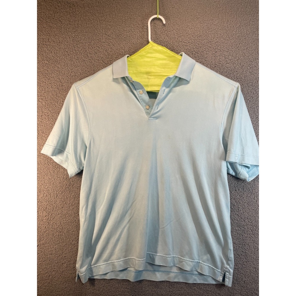 Cutter Buck Shirt blue Polo Dry Tec Moisture Wicking Luxe Breathable Size XL